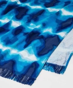 Oversized Tie-Dye Beach Towel Navy Blue - Sun Squad™