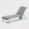 Striped Chair Pocket Beach Towel Blue/Orange - Sun Squad™