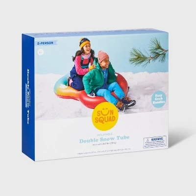 62" Rainbow Double Snow Tube Blue/Red/Yellow - Sun Squad™ 4 62" Rainbow Double Snow Tube Blue/Red/Yellow - Sun Squad™ - Image 4