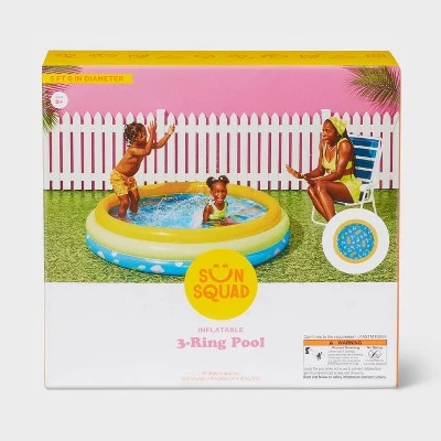 3 Ring Kiddie Pool - Sun Squad™ Blue/orange/yellow 3 3 Ring Kiddie Pool - Sun Squad™ Blue/orange/yellow - Image 3