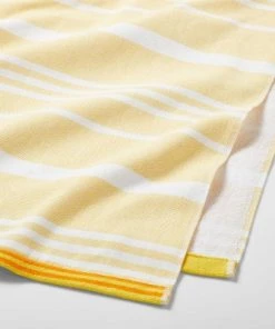 Striped Sand Resist Beach Towel Yellow - Sun Squad™