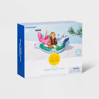 50" Snow Tube Hippo Green/White/Black - Sun Squad™ 4 50" Snow Tube Hippo Green/White/Black - Sun Squad™ - Image 4
