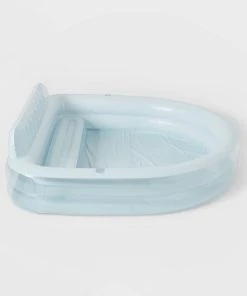 Kids' Family Inflatable Pool with Bench Blue - Sun Squad™