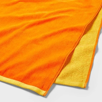 XL Reversible Beach Towel Orange - Sun Squad™ 1 XL Reversible Beach Towel Orange - Sun Squad™