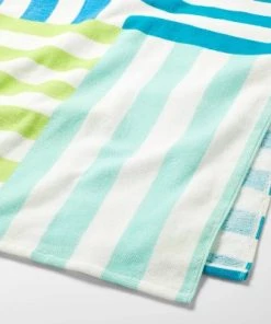 Striped Beach Towel Blue - Sun Squad™