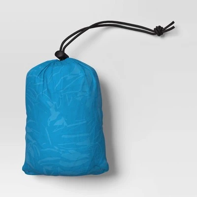 59"x70" Outdoor Beach Mat Palm Print Blue - Sun Squad™ 2 59"x70" Outdoor Beach Mat Palm Print Blue - Sun Squad™ - Image 2