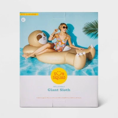 Sloth Pool Float Yellow - Sun Squad™ 3 Sloth Pool Float Yellow - Sun Squad™ - Image 3