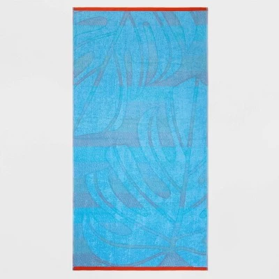Palm Leaf Print Sand Resist Beach Towel - Sun Squad™ 2 Palm Leaf Print Sand Resist Beach Towel - Sun Squad™ - Image 2