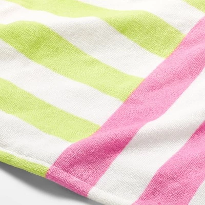 Striped Beach Towel Pink - Sun Squad™ 2 Striped Beach Towel Pink - Sun Squad™ - Image 2