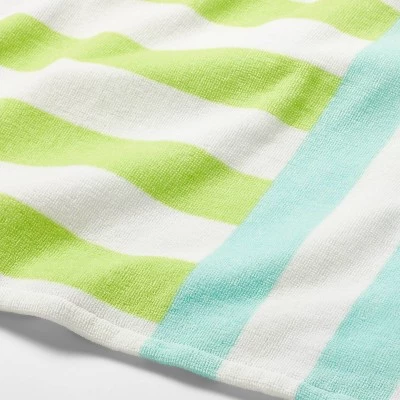 Striped Beach Towel Blue - Sun Squad™ 2 Striped Beach Towel Blue - Sun Squad™ - Image 2