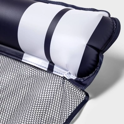 Water Hammock Pool Lounger - Sun Squad™ White/blue 2 Water Hammock Pool Lounger - Sun Squad™ White/blue - Image 2