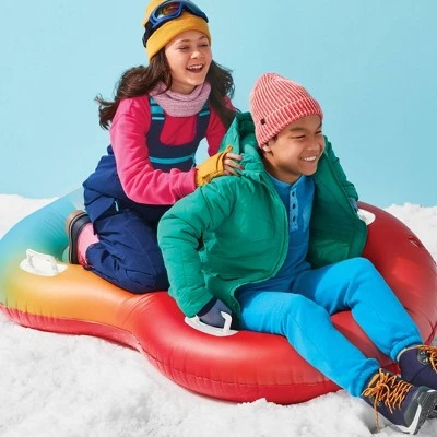 62" Rainbow Double Snow Tube Blue/Red/Yellow - Sun Squad™ 1 62" Rainbow Double Snow Tube Blue/Red/Yellow - Sun Squad™