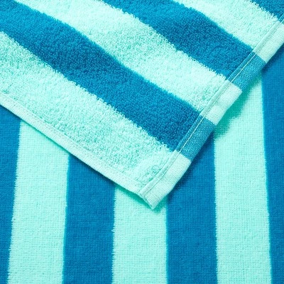 4pk Striped Beach Towels - Sun Squad™ Green 1 4pk Striped Beach Towels - Sun Squad™ Green