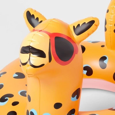 Kids' Cheetah Pool Float Orange - Sun Squad™ 2 Kids' Cheetah Pool Float Orange - Sun Squad™ - Image 2