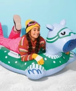 50" Snow Tube Hippo Green/White/Black - Sun Squad™