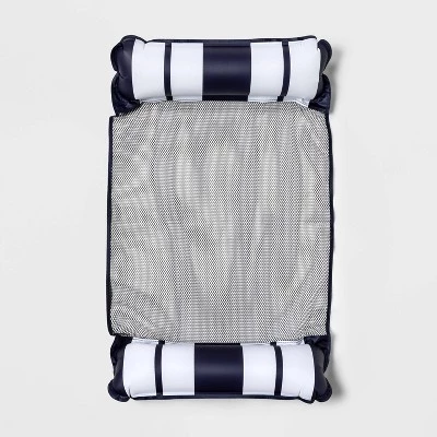 Water Hammock Pool Lounger - Sun Squad™ White/blue 1 Water Hammock Pool Lounger - Sun Squad™ White/blue