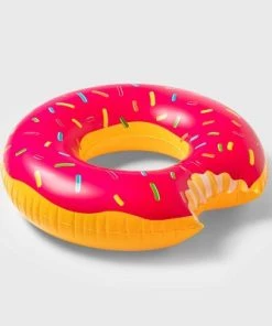 Strawberry Donut Pool Float Bright Pink - Sun Squad™