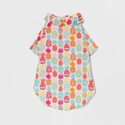 Hawaiian Tropical Dog and Cat Shirt - Pineapples - Sun Squad™ 1 Hawaiian Tropical Dog and Cat Shirt - Pineapples - Sun Squad™