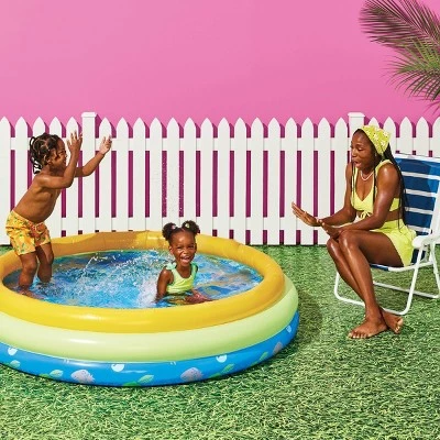 3 Ring Kiddie Pool - Sun Squad™ Blue/orange/yellow 1 3 Ring Kiddie Pool - Sun Squad™ Blue/orange/yellow