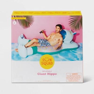 Kids' Hippo Pool Float - Sun Squad™ 3 Kids' Hippo Pool Float - Sun Squad™ - Image 3