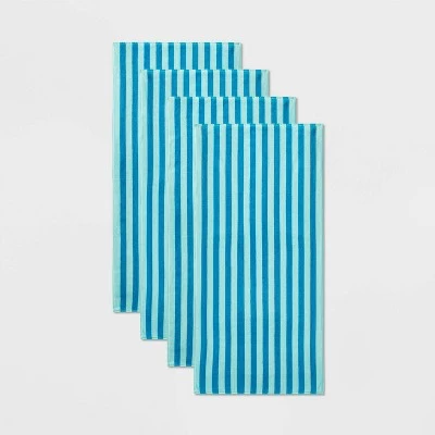 4pk Striped Beach Towels - Sun Squad™ Green 3 4pk Striped Beach Towels - Sun Squad™ Green - Image 3
